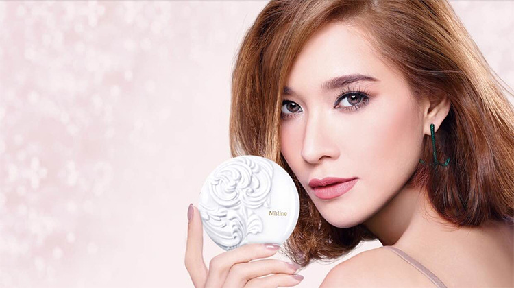 泰国mistine陶瓷粉饼遮瑕控油粉质超细腻