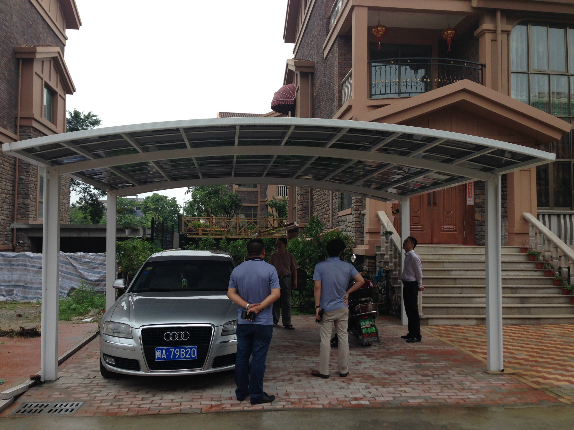 景观工程项目 厂家直销 户外 车棚 雨棚 停车棚 品质 斜拉式单车位