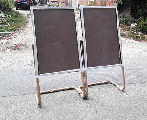 加厚不锈钢l脚大号广告牌指示牌展示架海报架酒店商场水牌立牌