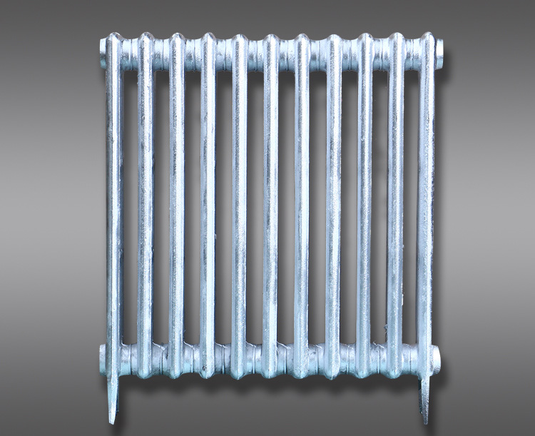 暖气片四柱国标760暖气片家用老式铸铁喷塑烤漆银粉内腔无砂