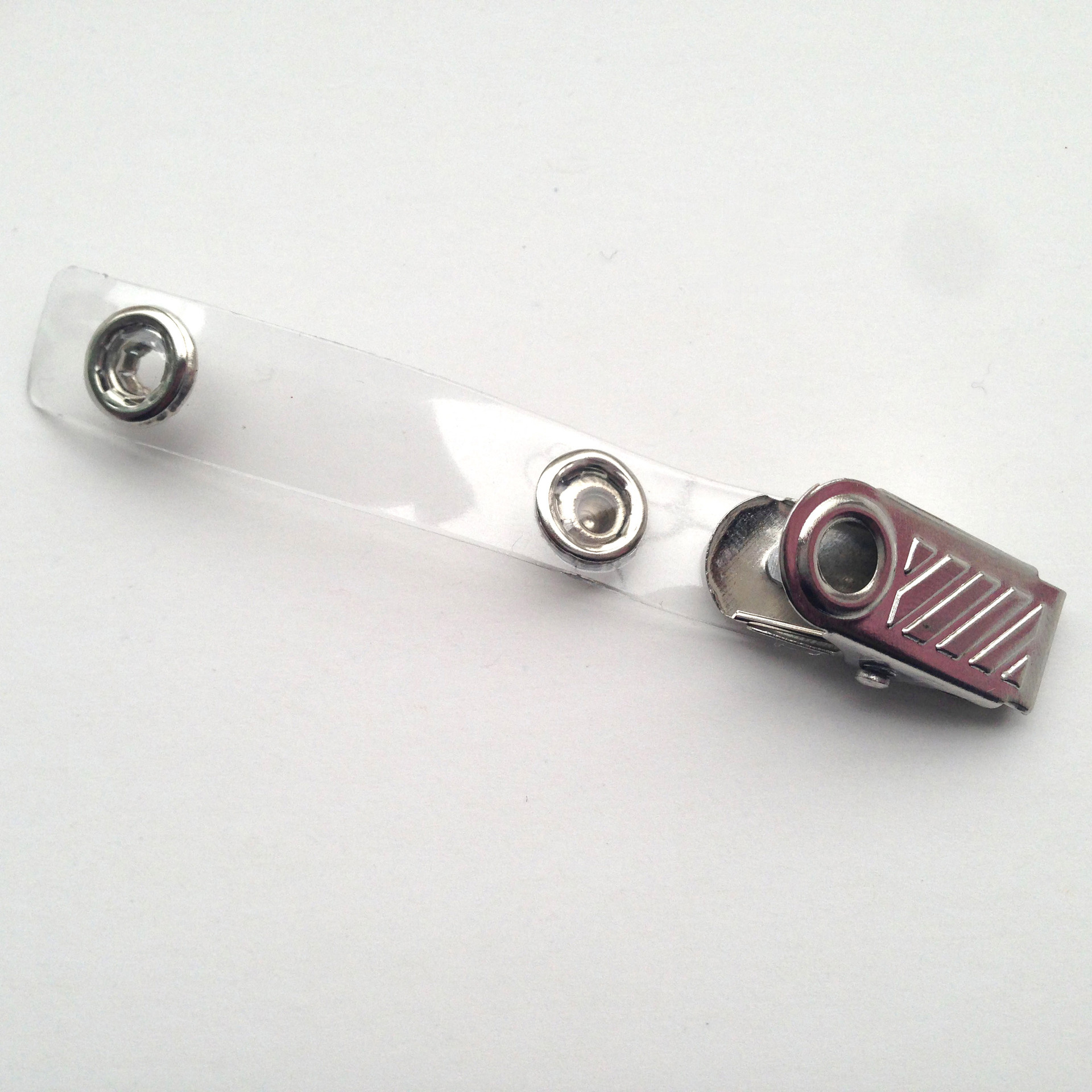 厂家工牌证件夹子厂牌夹工作证斜纹夹带pvc金属夹子胸卡夹胸卡夹