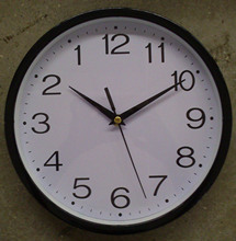 常胜钟表厂家逆时针石英钟 8英寸-16英寸均可定 逆时针挂钟