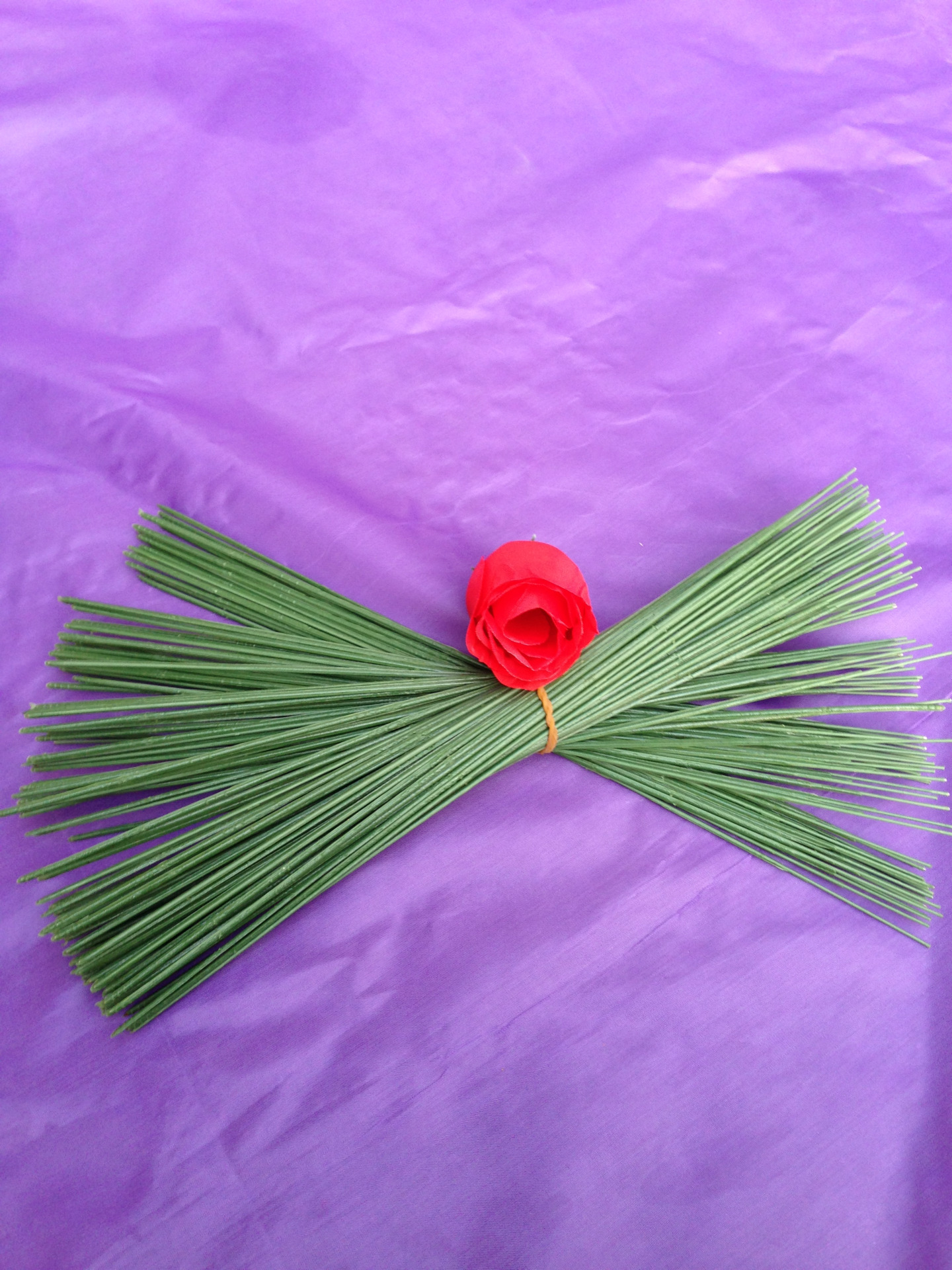 2号花杆30cm长单支玫瑰花专用杆仿真花制作花杆绿色胶包铁丝花