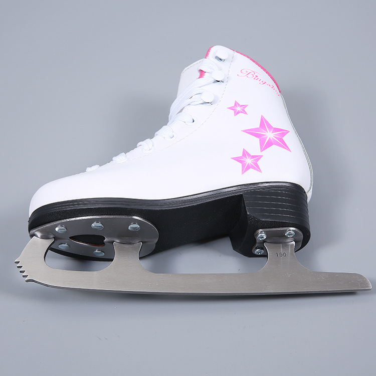 冰星儿童花样冰刀鞋 成人真刀水冰鞋真冰鞋保暖滑冰鞋