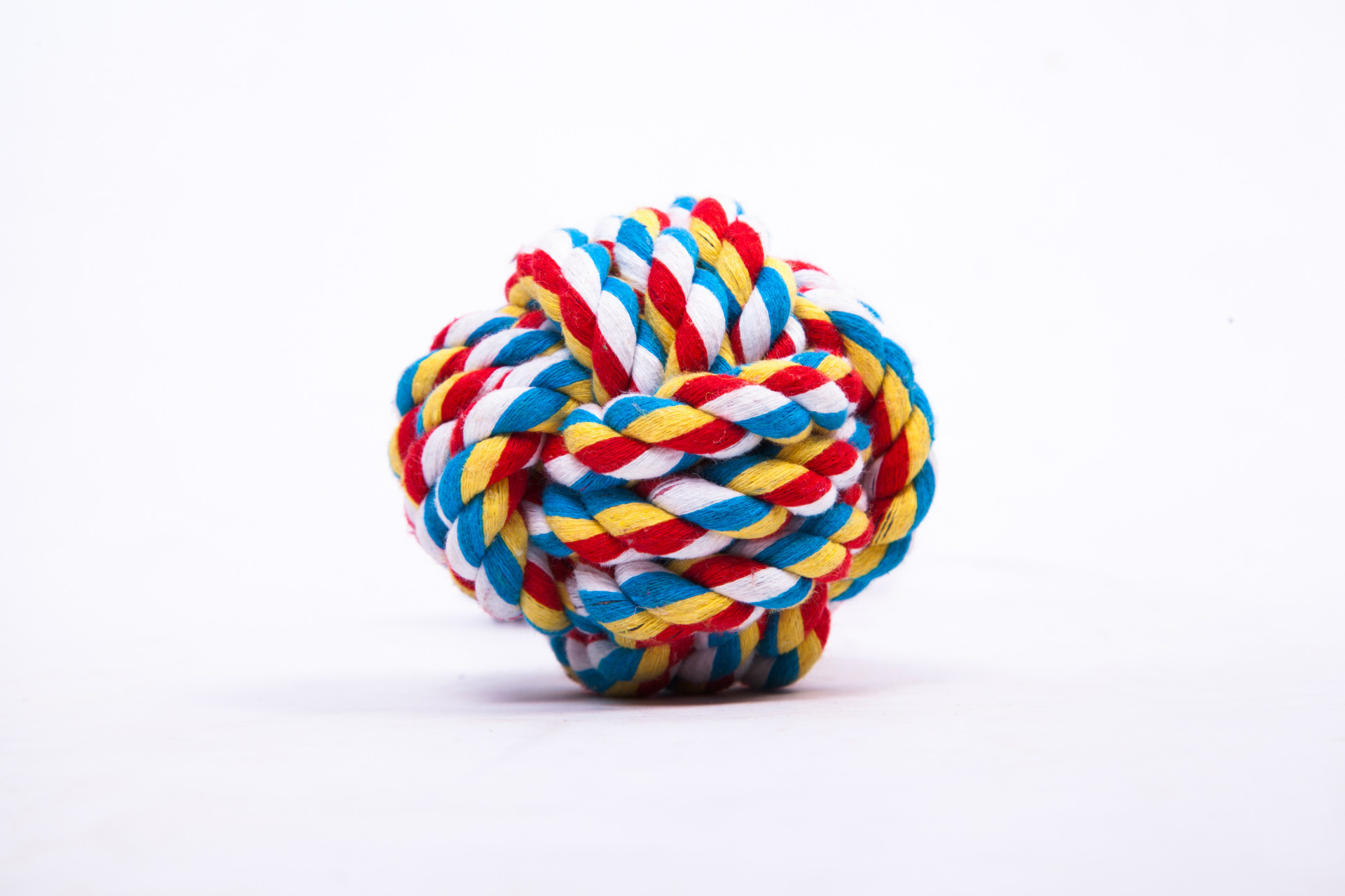 宠物玩具 手拉式拖棉绳球玩具 宠物咬绳球 磨牙 洁齿 绳结球