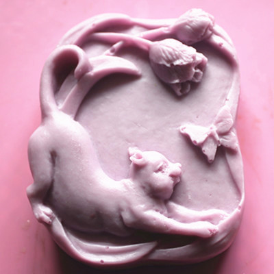 香皂雕刻猫图片