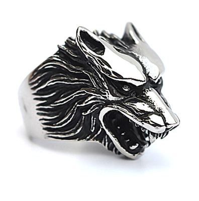 05-12淘宝爆款网店代销狼头戒指男士指环骷髅防身饰品热卖饰物