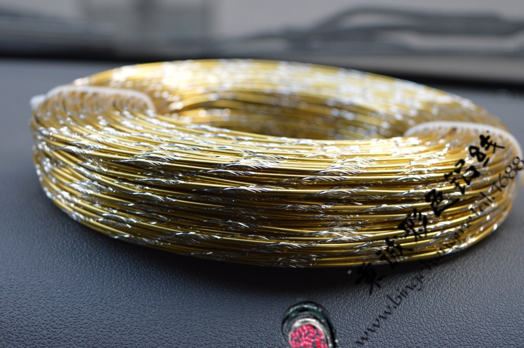 批发2mm*1000g月牙纹彩色雕花线手工diy自行车编织氧化彩色铝线