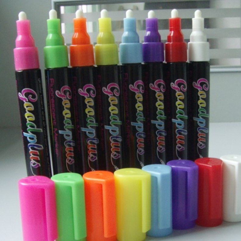 厂家直销荧光笔定制5mm创意双头记号笔 荧光笔套装 组合可擦写