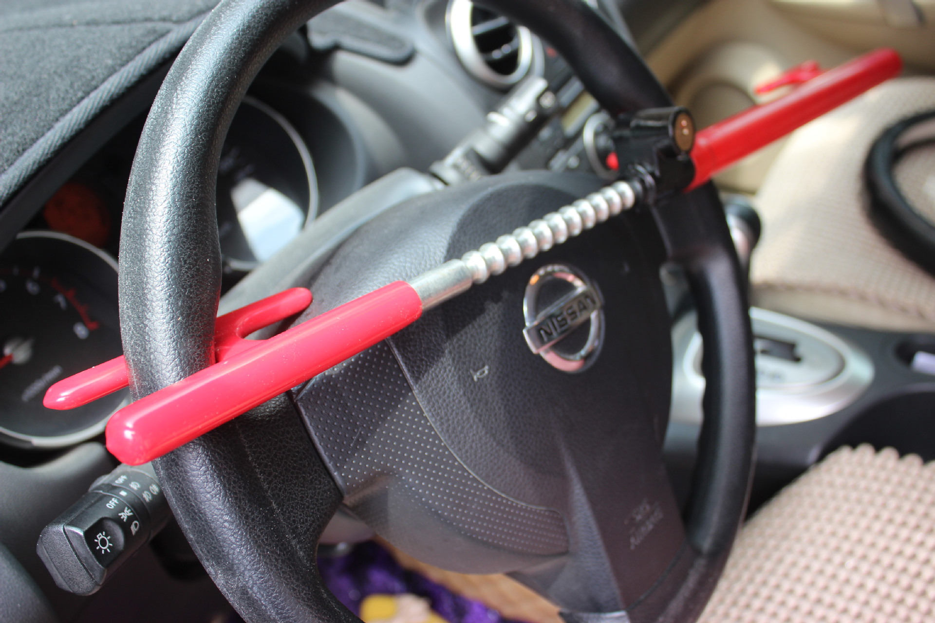 十字锁芯精密构造 多功能收缩汽车防盗锁