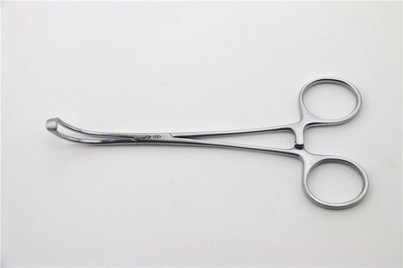 输尿管夹持钳 16cm弯有齿 上海金钟手术器械