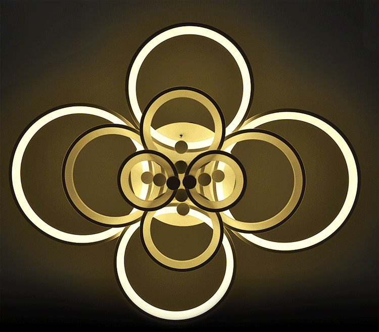 时尚创意亚克力led吸顶灯 现代简约花环型卧室客厅灯 无极调光灯