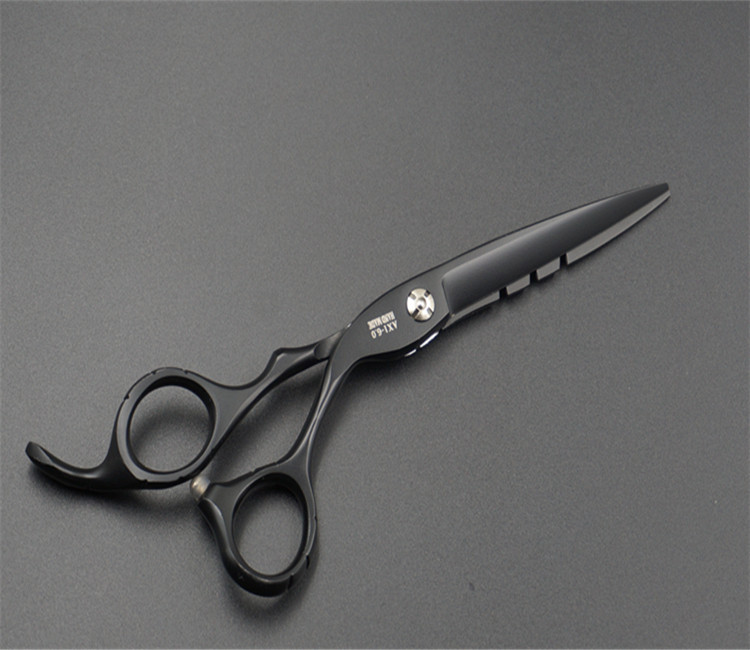 6寸黑色烤漆托尼盖 剪刀专业美发剪刀理发剪刀平剪套装 平剪 牙剪
