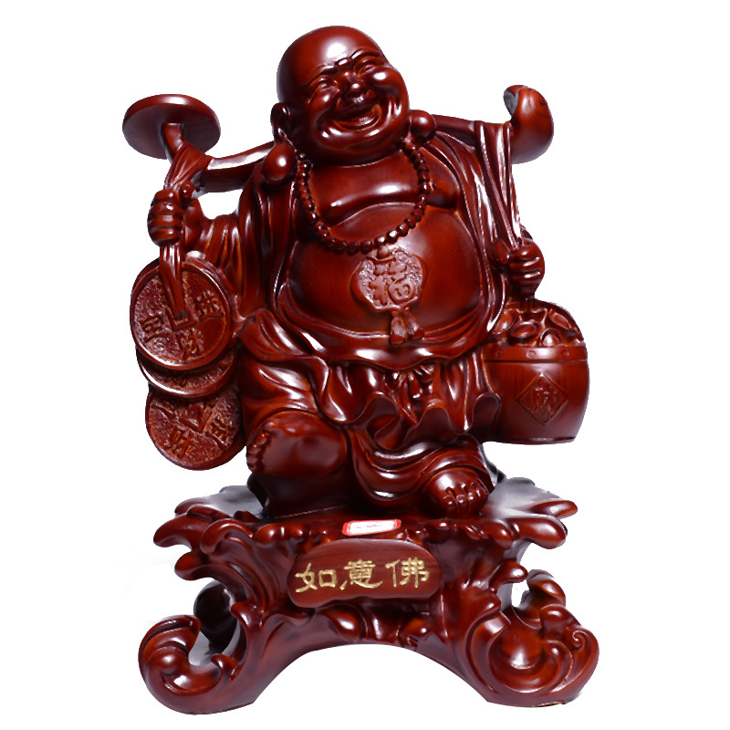 2015新款树脂工艺品 如意佛摆件仿红木设计装饰品礼品 厂家批发
