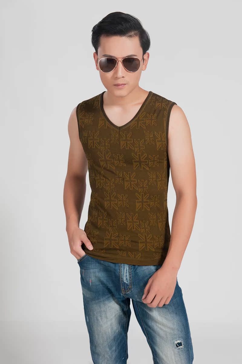 厂家批发2015秋冬季新款男士背心莫代尔