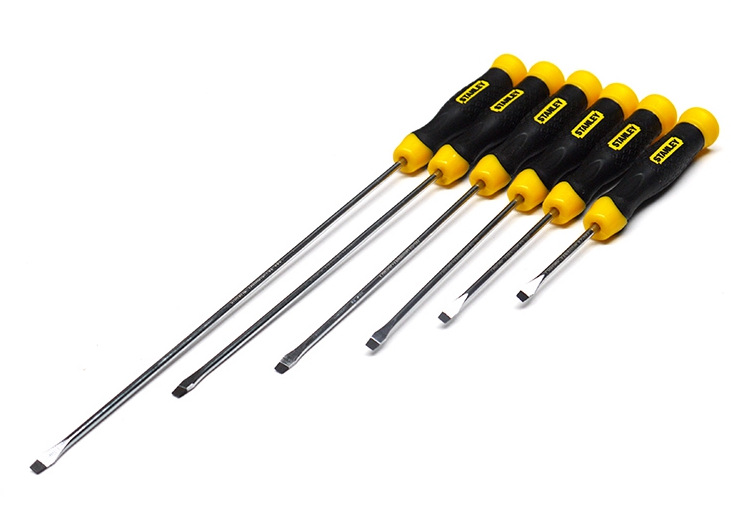 65-196-0-23美国史丹利铬钒钢 一字螺丝刀8x150mm胶柄一字螺丝批