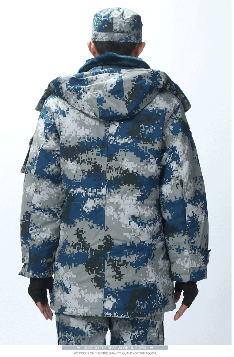 正品07城市迷彩保暖防寒棉大衣海洋迷彩二炮作训大衣温区抗寒保