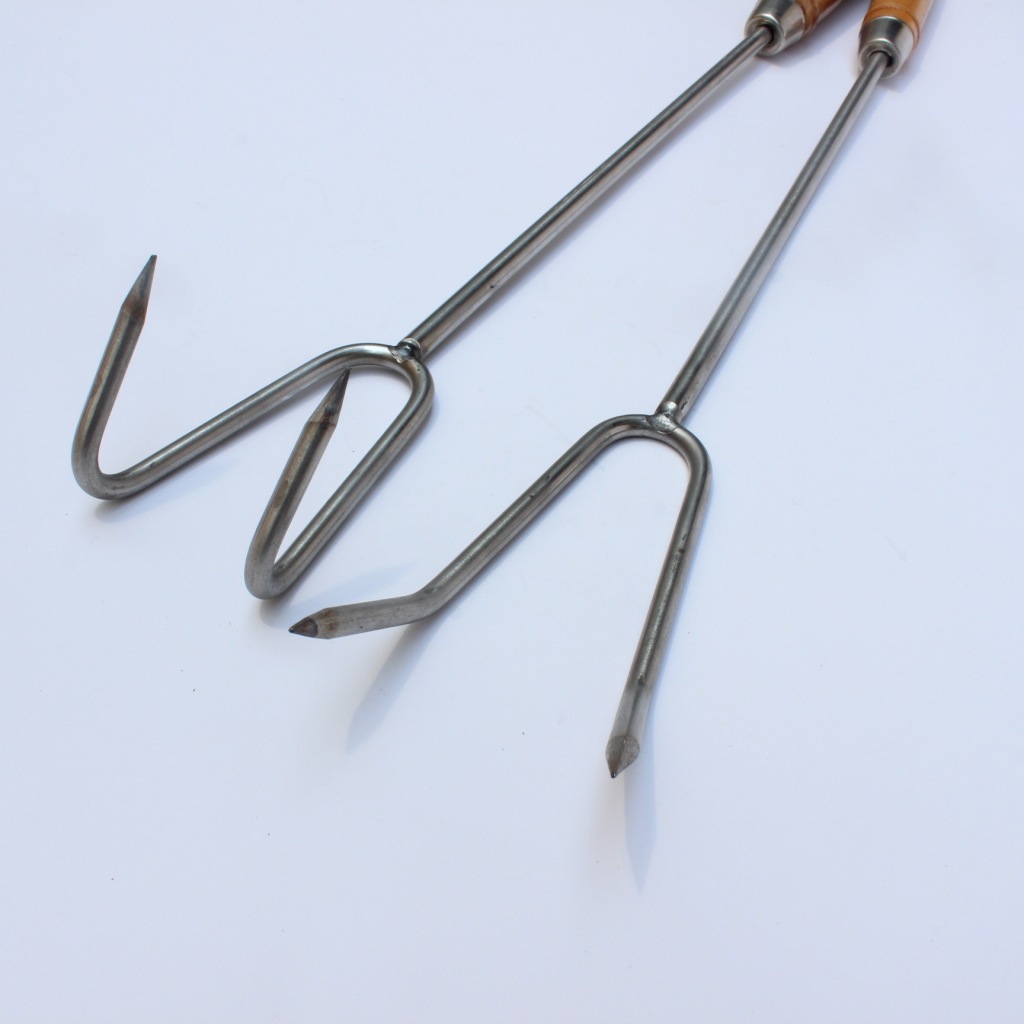 烧腊勾 长勾 单汤钩 烧烤单勾 木柄不锈钢肉钩 不锈钢弯钩