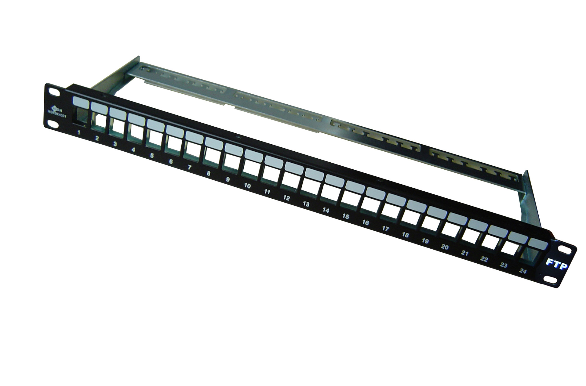 超五类六类24口屏蔽式模块化空架配线架