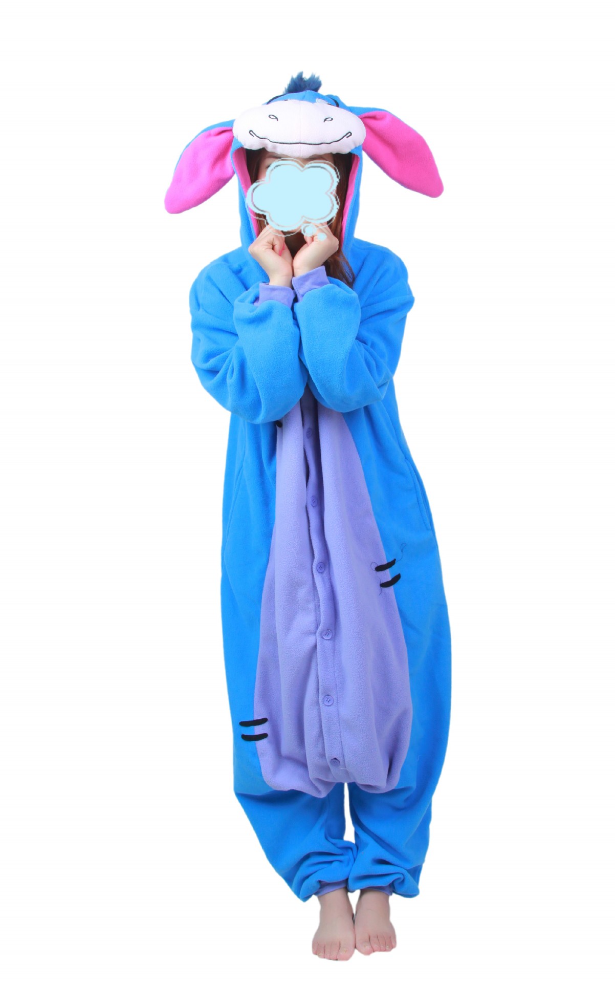 新款睡衣冬季可爱伊尔小毛驴连体男女睡衣家居服外贸批发