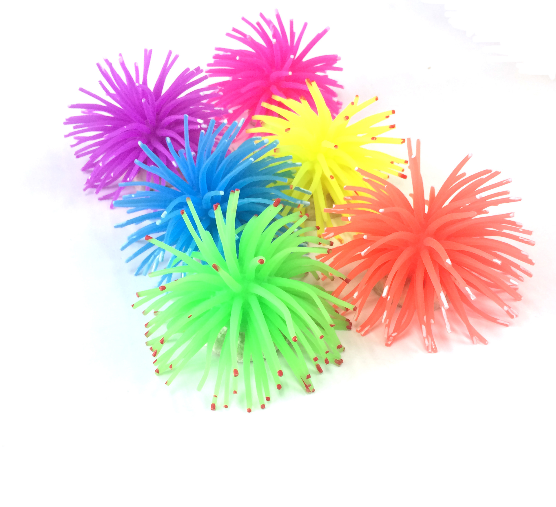 鱼缸仿真海胆球 小号带点仿真珊瑚 炫彩珊瑚6色可选 厂家直销