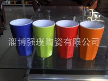 厂家专业生产各式各色陶瓷杯，无手柄马克杯，直筒咖啡杯