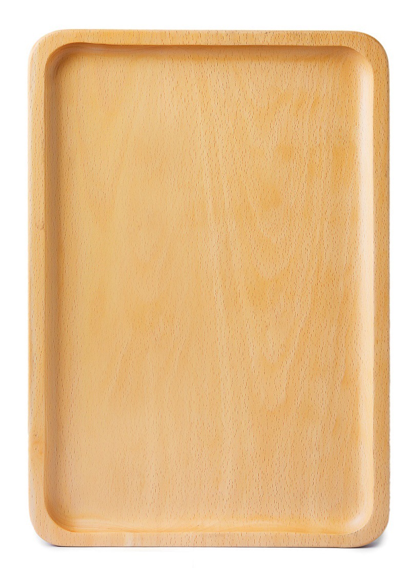 精品榉木托盘 长方形 西餐蛋糕咖啡茶点早餐 创意日式 外贸原单