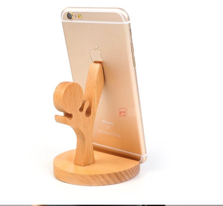 健木功夫小子手机支架 zakka杂货创意家居 手机展示架 商务礼品