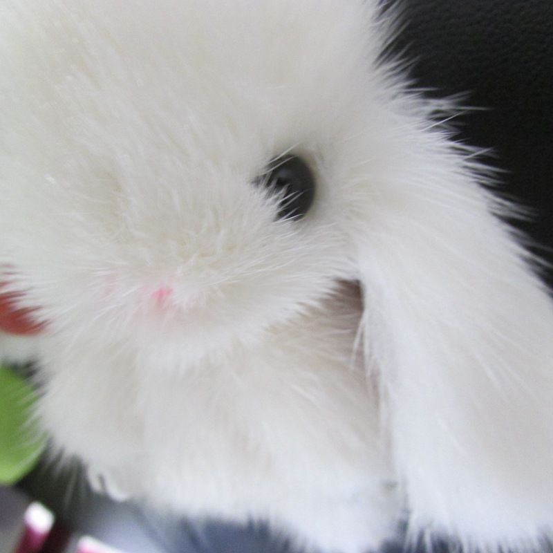 丹麦哥本哈根进口水貂毛可爱萌兔子挂件汽车挂饰皮草玩偶