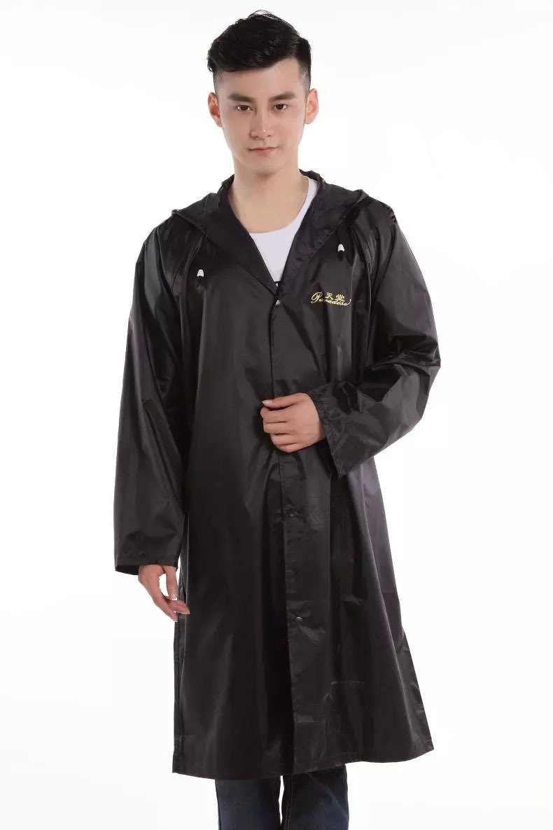 正品天堂雨衣尼龙绸风衣 男女成人连体雨衣有袖雨披带荧光条 nf-2