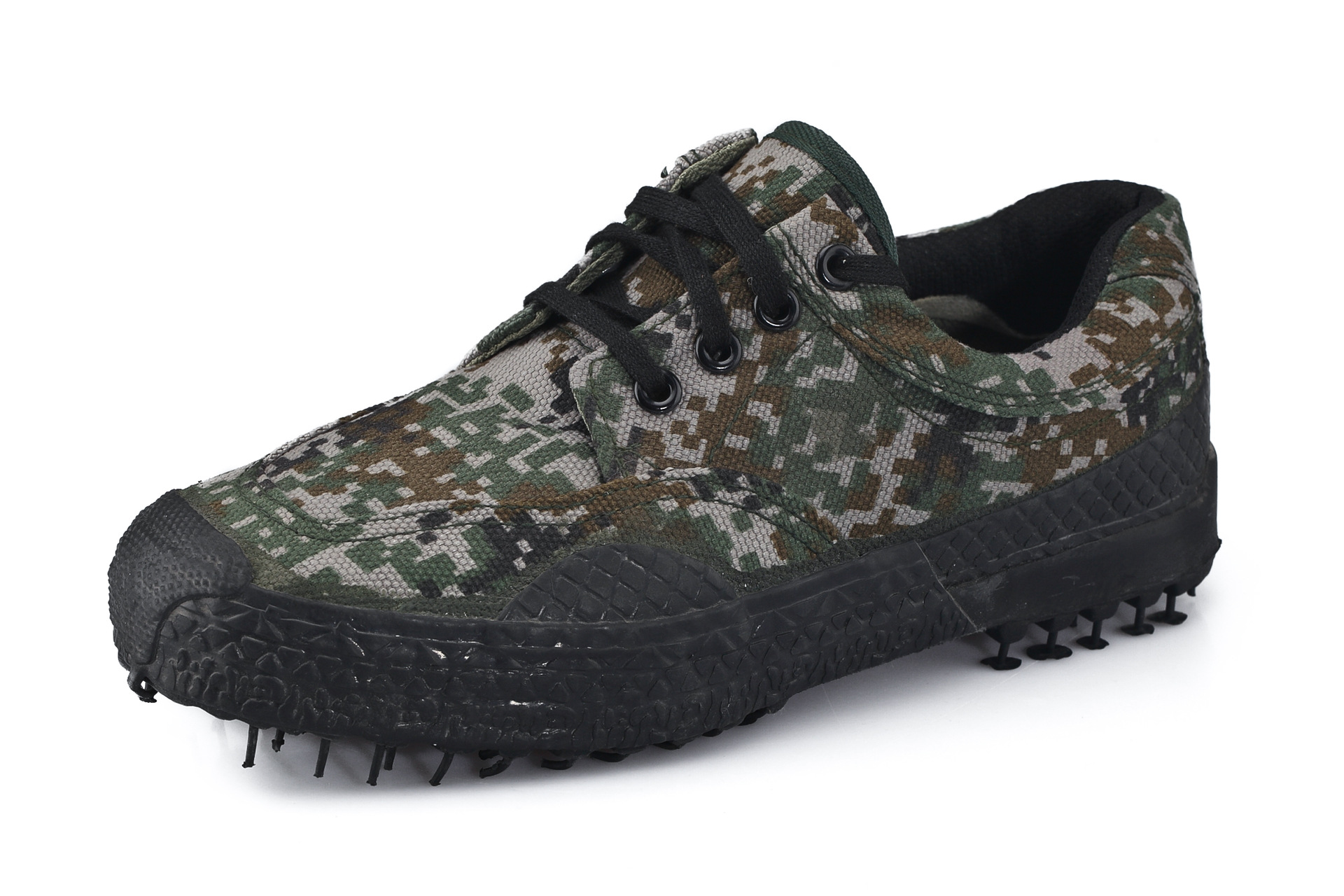 正品07数码99作训鞋解放迷彩学生军训耐磨迷彩鞋作训鞋迷彩胶鞋