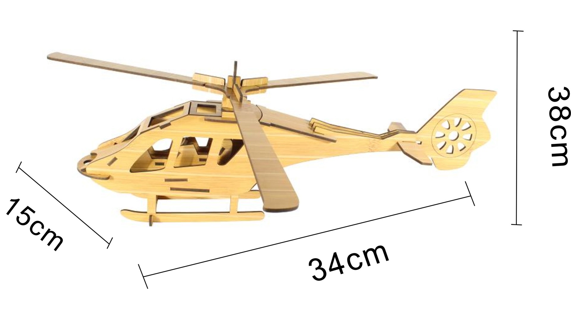 儿童直升飞机 木质拼图 立体智慧拼装模型-木质工艺品