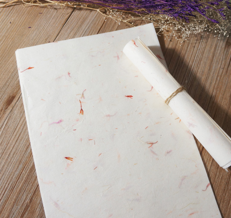 天然花叶植物手工信纸唯美中国风古风花草宣纸书法书信信纸信笺