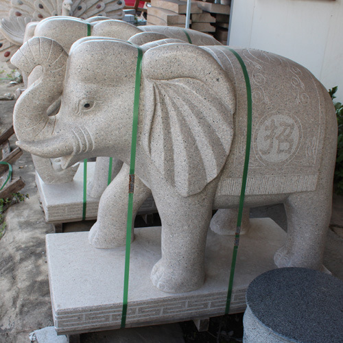 酒店门口风水招财石雕大象 传统1米以上大理石精工翘鼻子石雕大象