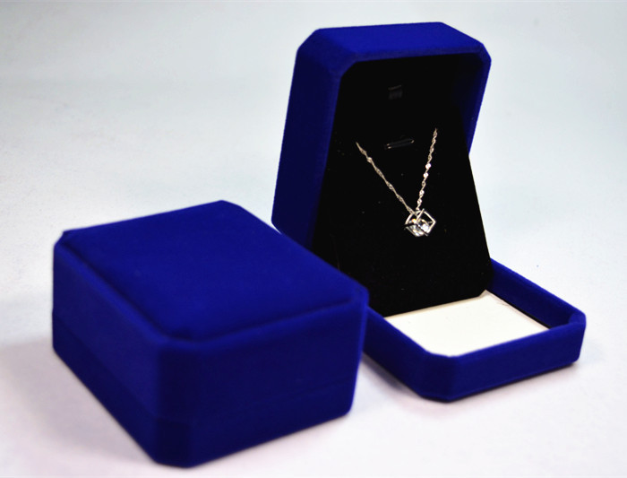 高档绒布吊坠盒 珠宝首饰盒 宝蓝色 多色可选 厂家现货