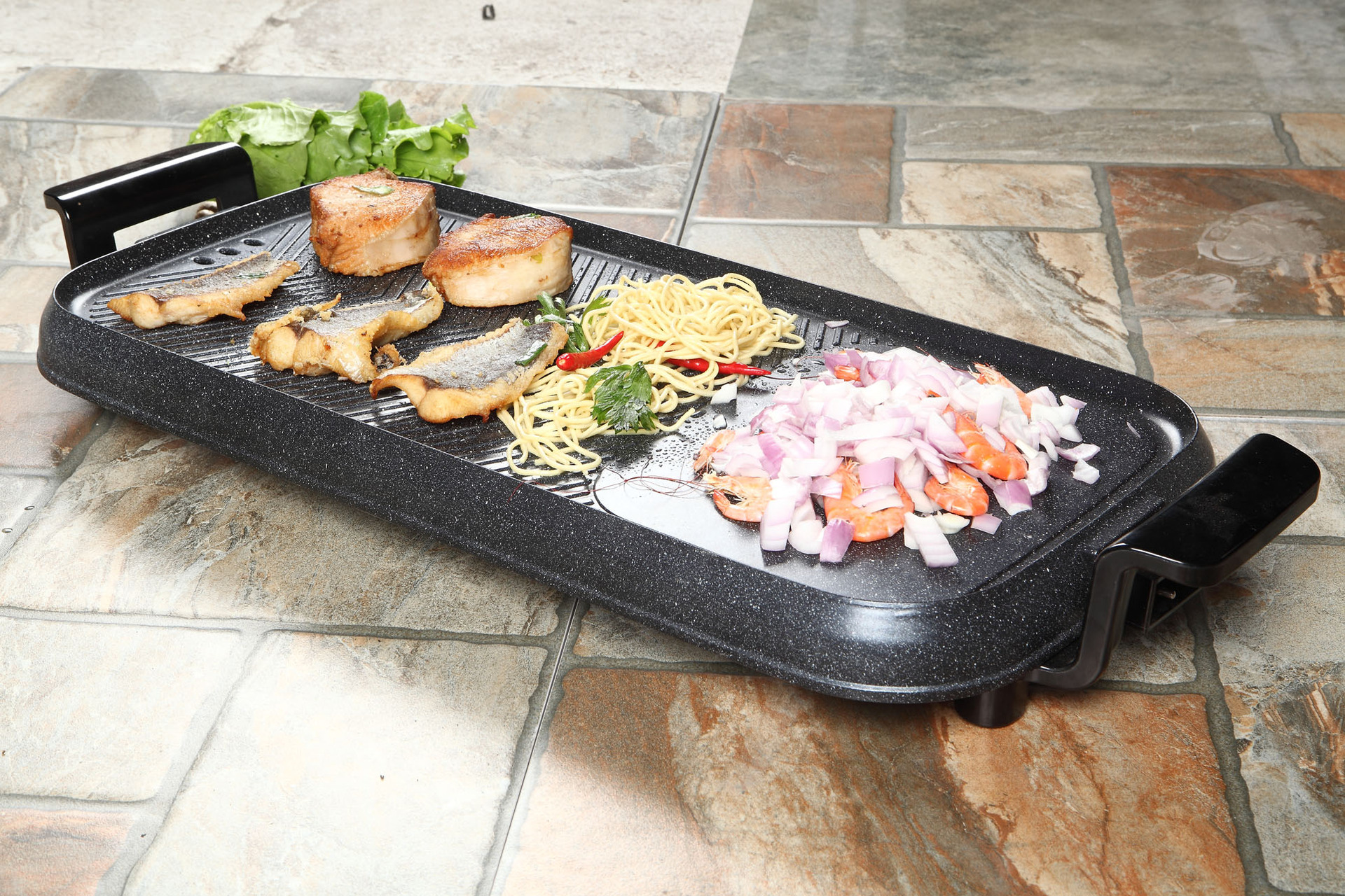 新型特长烤盘家用涮烤一体烧烤王65cm家用精致不粘新榜样x0455