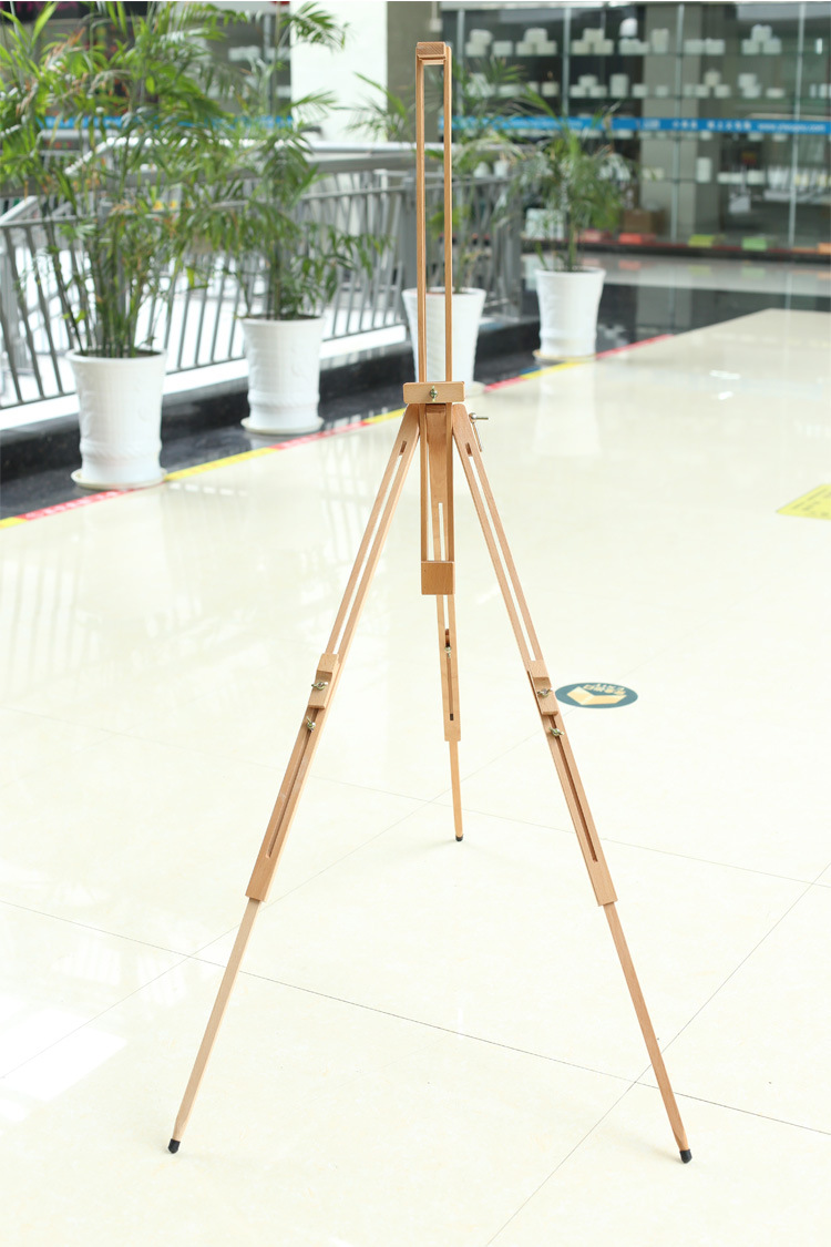 8米84榉木制伸缩折叠三角画架素描油画展示写生画架 推广