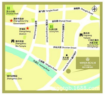 酒店方位图如下