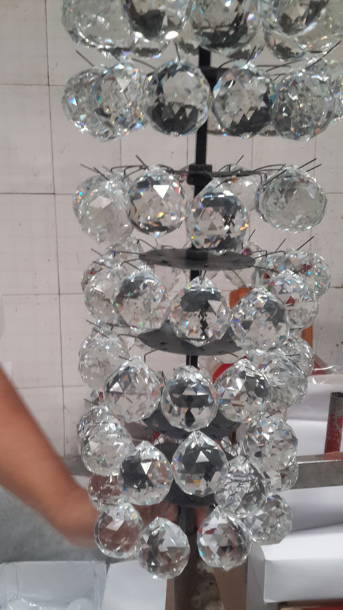正品保障30mm40mm水晶球 机磨透明 灯饰球 水晶吊坠子diy珠帘配件
