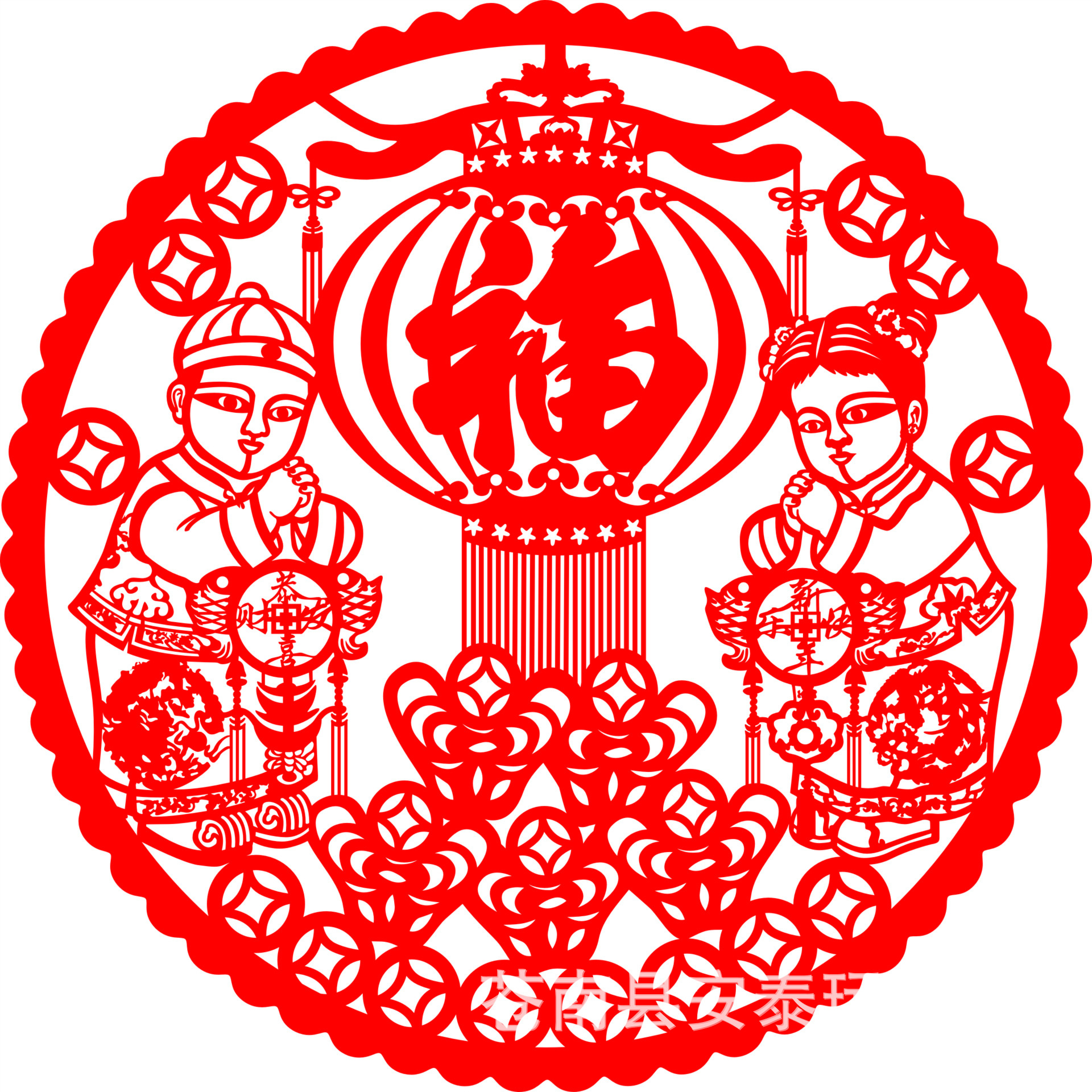 厂家直销2016年春节广告窗花定做 猴年