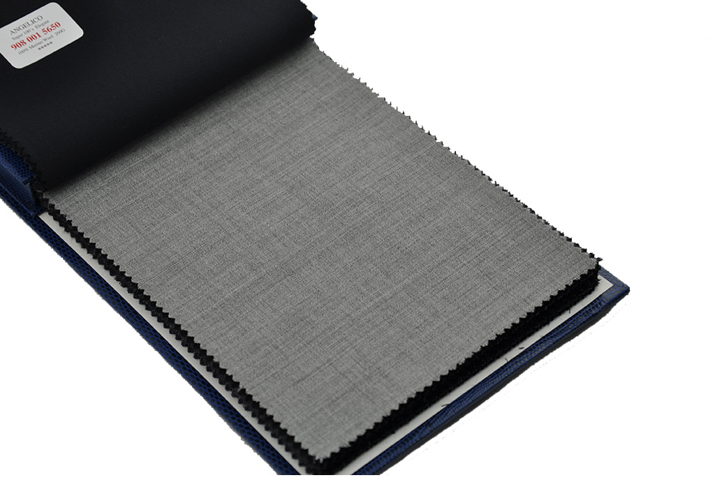 意大利安杰利科进口弹力西装面料 灰色全毛西服套装职业装面料