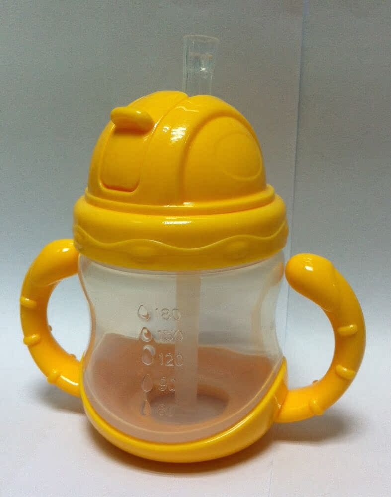 最新婴幼儿学饮杯双吸管男女宝宝喝水食物罐组合儿童学习用具早教