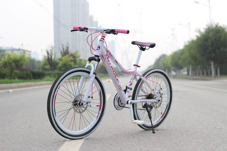 厂家直销24寸茉莉山地自行车女士山地车21速变速减震自行车