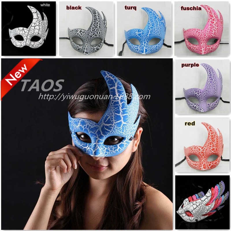 时尚裂纹火焰面具 舞会酒吧 表演 万圣节面具 义乌厂家批发 混色