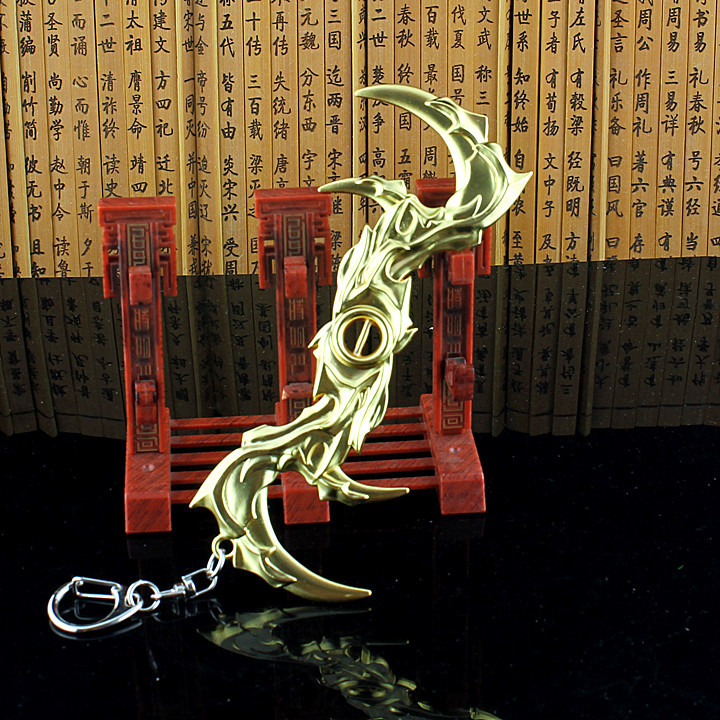 lol英雄联盟周边 德莱文武器模型 荣耀行刑官合金挂件 钥匙扣13cm