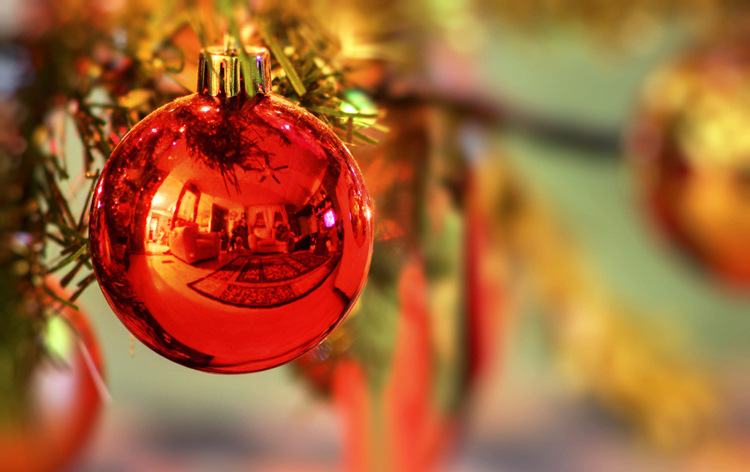 6cm圣诞节装饰礼品 光球圣诞球亮光球 圣诞树挂饰