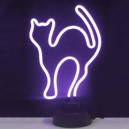 【厂家直销】紫色的猫,霓虹灯 小夜灯 neon light
