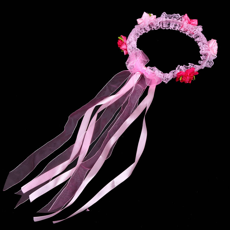新款韩版花环天使头饰六一儿童节表演配饰化妆舞会头带蕾丝花环新
