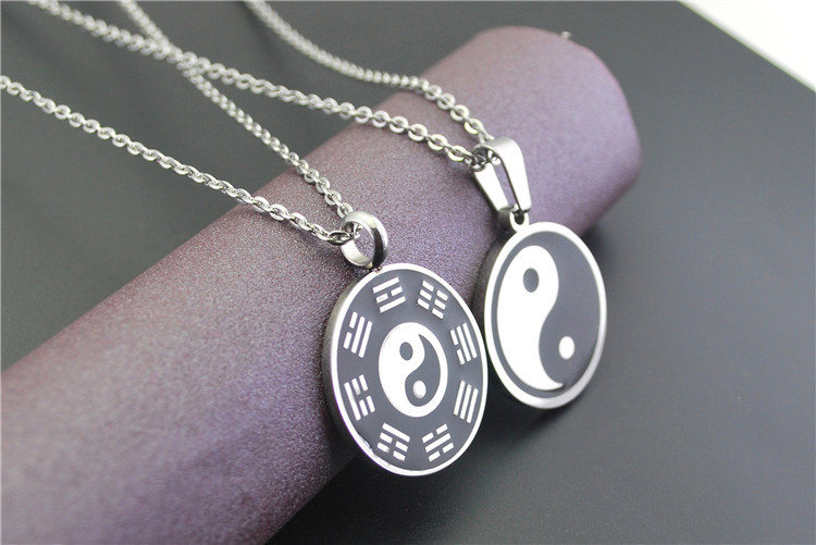 先天太极八卦项链阴阳鱼吊坠道教民族风经典个性男士配饰stn032
