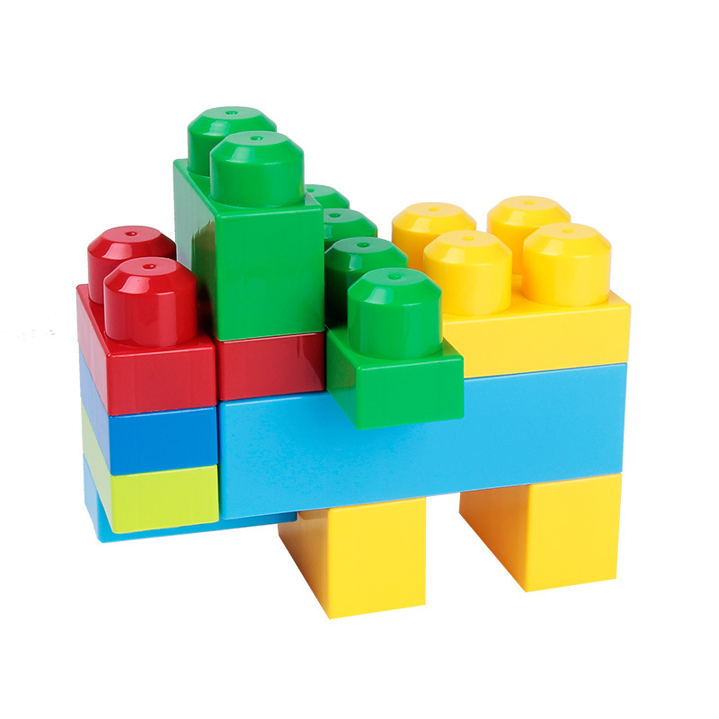 婴幼儿美高式益智大颗粒塑料积木玩具工厂直销批发